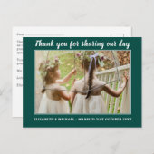 の結婚サンキューカードとPhoto Virtual Digital ポストカード (正面/裏面)