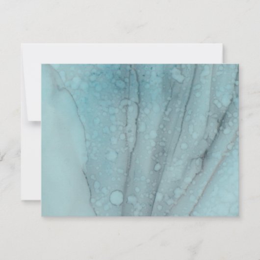 の結婚サンキューカードターコイズ及びラベンダー サンキューカード (正面)