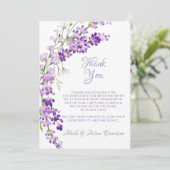 の結婚サンキューカードラベンダーブーケ サンキューカード (スタンド正面)