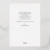 の結婚サンキューカード上品な金の箔のオーバーレイド 箔シーズンカード (裏面)