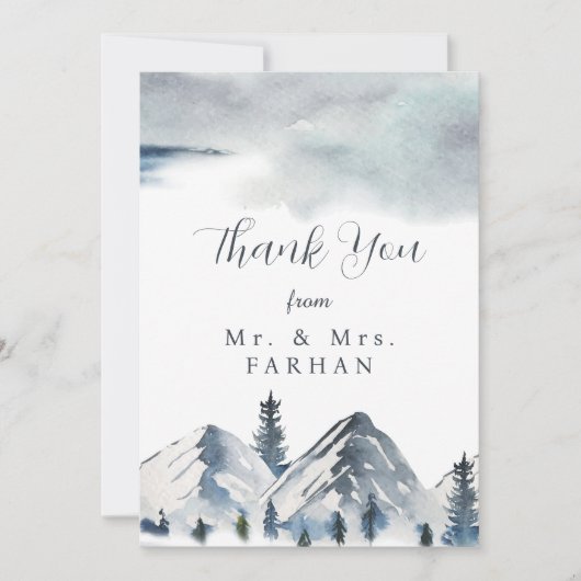 の結婚サンキューカード編集可能 サンキューカード (正面)