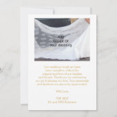 の結婚サンキューカード金ゴールドハート サンキューカード (裏面)