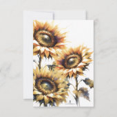 の結婚サンキューカード黄色ひまわり サンキューカード (裏面)