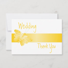 の結婚サンキューカード黄蝶 サンキューカード