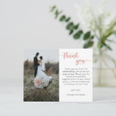 の結婚サンキューカード、スクリプモダントはがき ポストカード (スタンド正面)