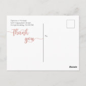 の結婚サンキューカード、スクリプモダントはがき ポストカード (裏面)