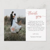 の結婚サンキューカード、スクリプモダントはがき ポストカード (正面)