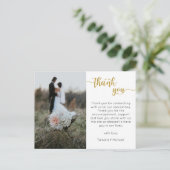 の結婚サンキューカード、スクリプモダントはがき ポストカード (スタンド正面)