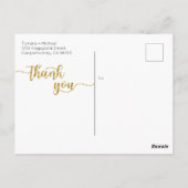 の結婚サンキューカード、スクリプモダントはがき ポストカード (裏面)