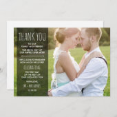 の結婚サンキューカード – フラットカード 招待状 (正面/裏面)