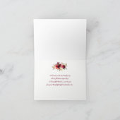 の結婚サンキューカード – ブルゴーニュフローラ、羽根 サンキューカード (内部)