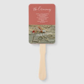 の結婚シェルのビーチ、砂のサンゴの愛 ハンドファン (正面)