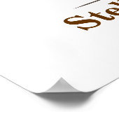 の結婚シグネチャーツリーポスター – Natural Brown ポスター (角)