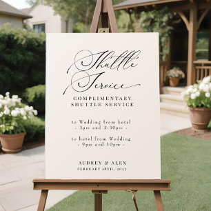 の結婚シャトルサービスの署モダン名 ポスター