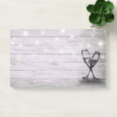 の結婚シャンパングラス弦ライトウッド素朴 ポストイット (オフィス)