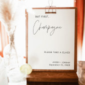 の結婚シャンパンサインモダン、ミニマリスト ポスター