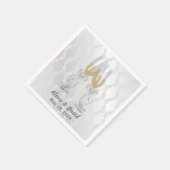 の結婚シャンパントーストオンダマスク スタンダードカクテルナプキン (角)