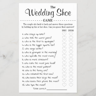 の結婚シューゲームカード チラシ
