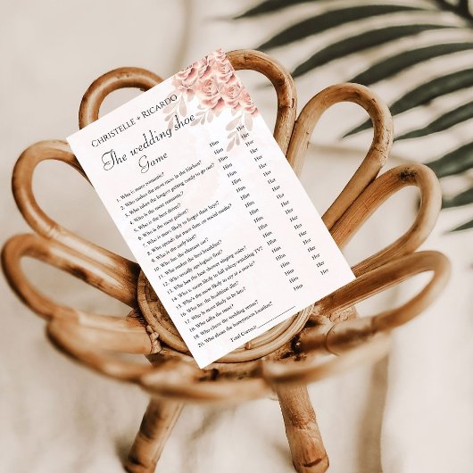 の結婚シューゲームバチェロレッテゲームカード 案内状