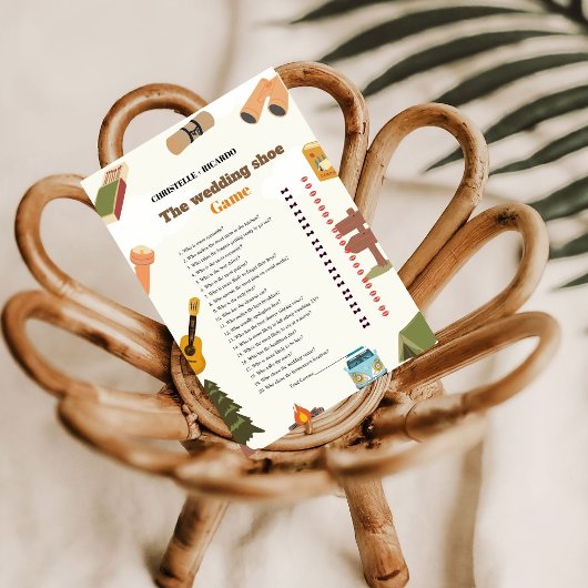 の結婚シューゲームバチェロレッテゲームカード 案内状