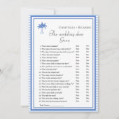 の結婚シューゲームバチェロレッテゲームカード 案内状 (正面)