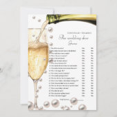 の結婚シューゲームパール&プロセッコパーティーゲームカード 案内状 (正面)