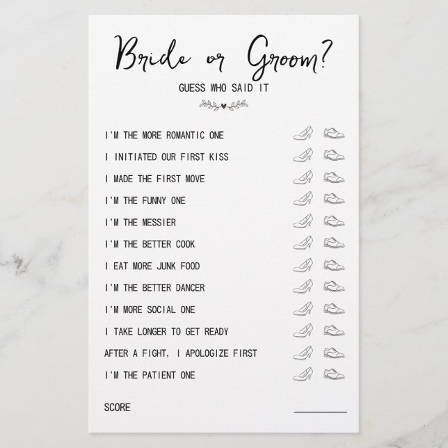 の結婚シューゲーム新郎新婦または新郎ブラック&ホワイト (正面)