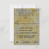 の結婚シルバーライニングRSVPカード 出欠カード (正面)