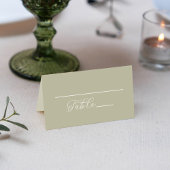 の結婚シンプルサージグリーン披露宴シーティング プレイスカード