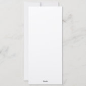 の結婚シンプル植物水彩色ディナーメニュー シーズンカード (裏面)