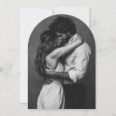 の結婚シンプル黒と白のアーチ 招待状 (裏面)