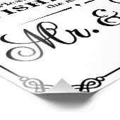 の結婚シンボルや象徴ブラック&ホワイトのウィッシュ フォトプリント            (角)