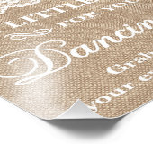 の結婚シンボルや象徴- Burlap & Lace -踊り足- フォトプリント (角)