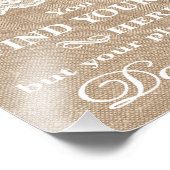 の結婚シンボルや象徴- Burlap & Lace - Find Your Seat - フォトプリント (角)