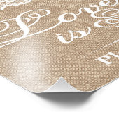 の結婚シンボルや象徴- Burlap & Lace - Love is Sweet - フォトプリント (角)