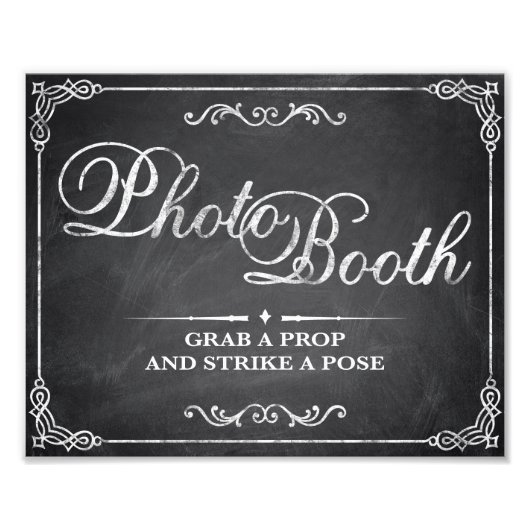 の結婚シンボルや象徴- chalkboard - Photo Booth - フォトプリント (正面)