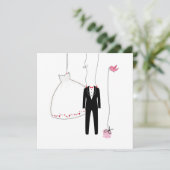 の結婚シンボル付きあいさつ結婚きカード カード (スタンド正面)