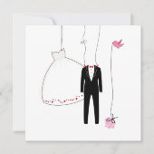 の結婚シンボル付きあいさつ結婚きカード カード (正面)