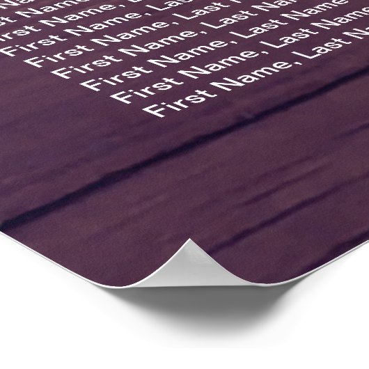 の結婚シーティンググラフシックフローラライトウッドレース ポスター (角)