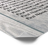 の結婚シーティンググラフシャンパングラスウッドライト ポスター (角)