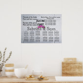 の結婚シーティンググラフロマンチックな運命の運命 ポスター (キッチン)