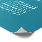 の結婚シーティングチャートのポピーターコイズ ポスター (角)