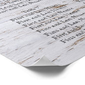 の結婚シーティングチャートの半分と半分のデザイン ポスター (角)