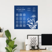 の結婚シーティングチャートは青 ポスター (ホームオフィス)