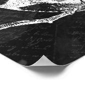 の結婚シーティングチャートは鳥を愛する黒 ポスター (角)