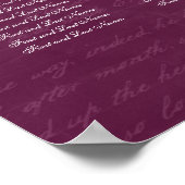 の結婚シーティングチャートシャンデリアベリーピンク ポスター (角)