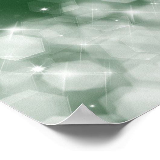 の結婚シーティングチャートパーティー輝くエメラルド ポスター (角)