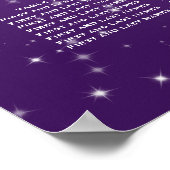 の結婚シーティングチャート冬の輝く紫 ポスター (角)