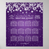の結婚シーティングチャート冬の輝く紫 ポスター (正面)