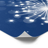 の結婚シーティングチャート夏の輝くサファイアブルー ポスター (角)